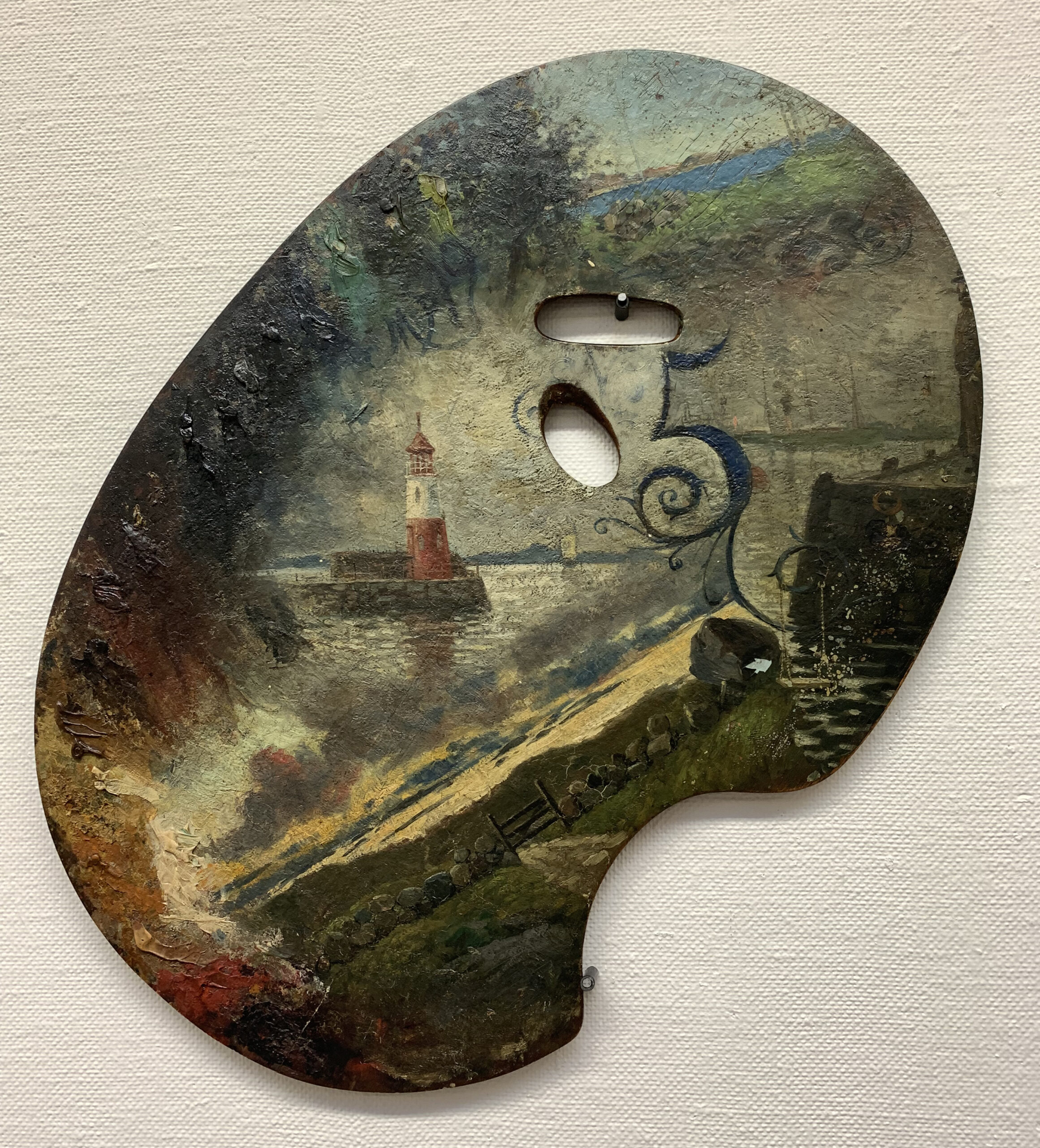 HBH.00509 Malerpaletten til Hjalmar Johnssen. Foto: Haugalandmuseet