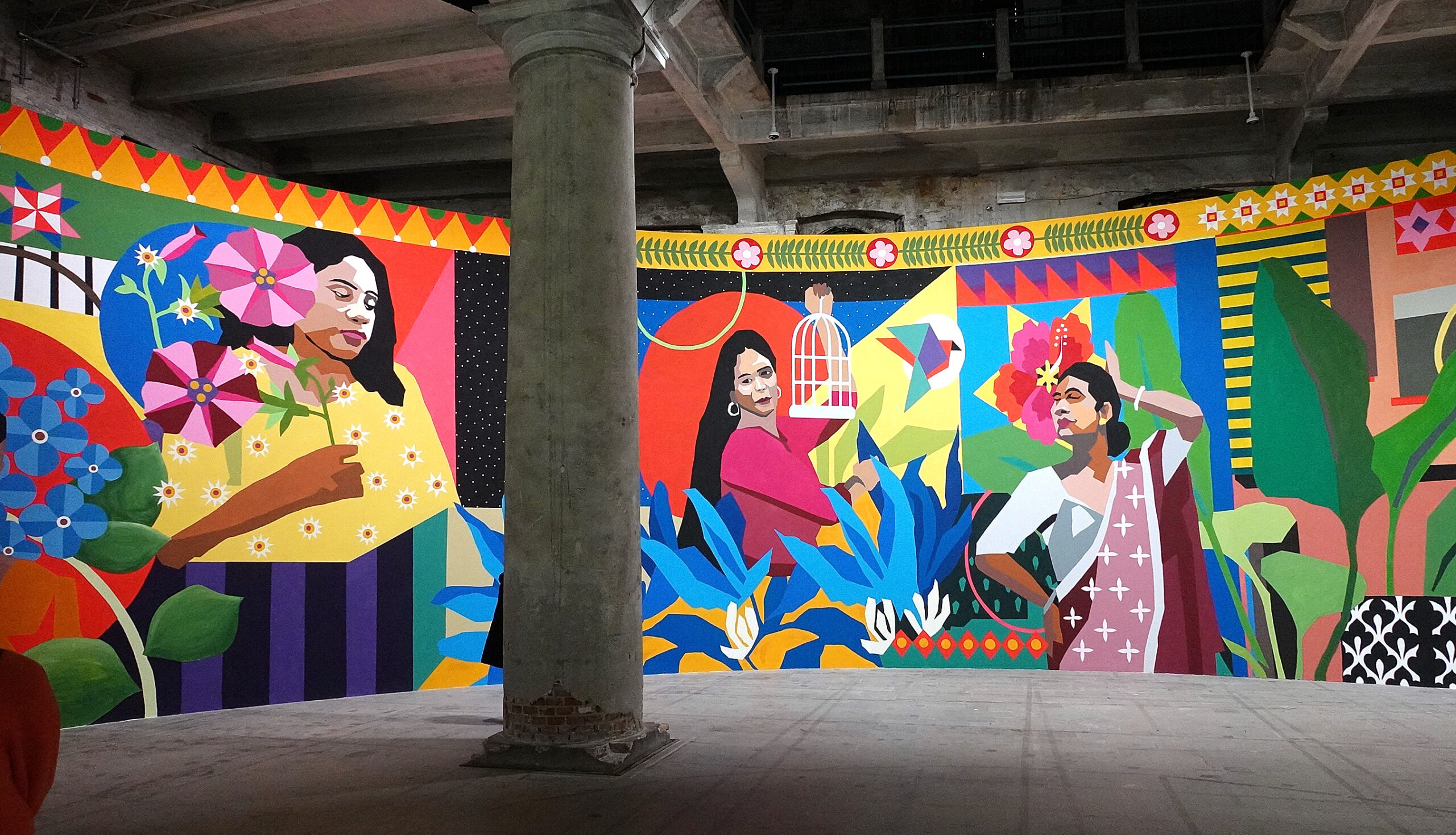 Aravani Art Project (Indisk kollektiv), Diaspore, veggmaleri 2024