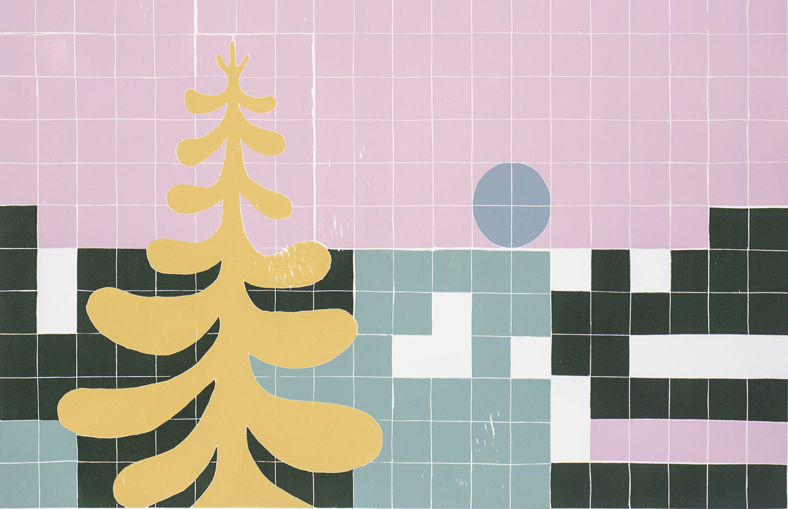 "Moving forward" (utsnitt), fargetresnitt av Caroline Kierulf